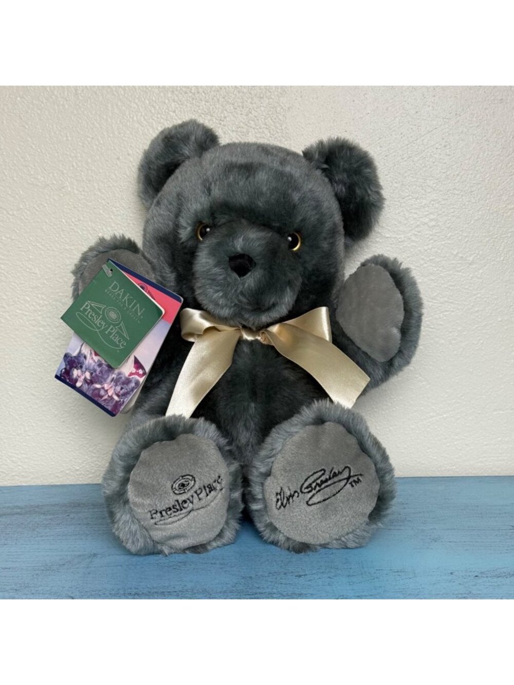 Retired Dakin Elvis Presley-Place Gray Teddy Bear Plush 14" NWT